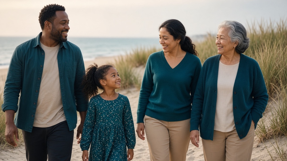 Family reviewing health insurance plan options on a laptop