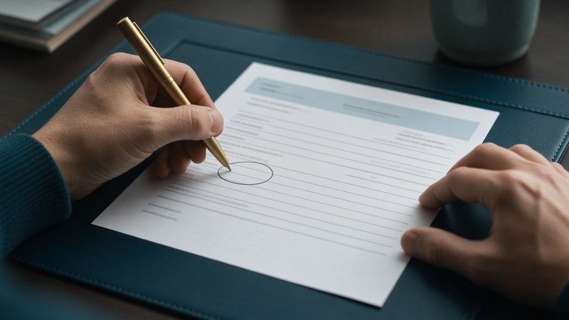 Close-up of itemized hospital charges being reviewed with a pen